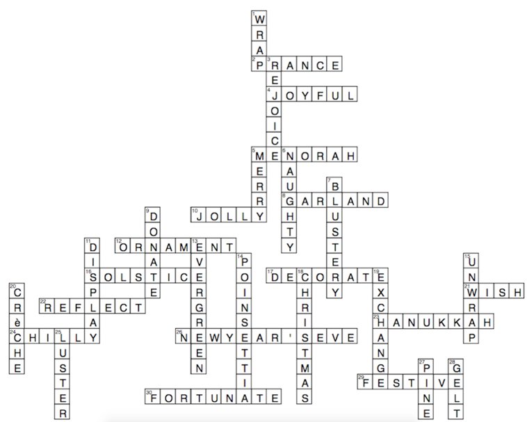 Answers to December Word of the Day Crossword | SpanishDict